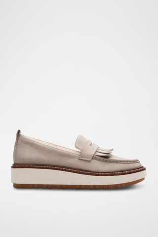 Mocassins compensés en nubuck Orianna WLoafer - Gris clair