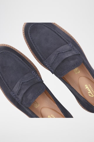 Mocassins en nubuck Atticus- Bleu