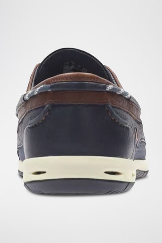 Chaussures bateau en cuir Orson - Bleu marine