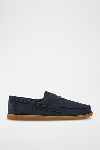 Chaussures bateau en nubuck Clarkbay - Bleu marine