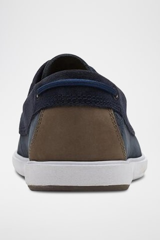 Chaussures bateau en nubuck Bratton - Bleu marine