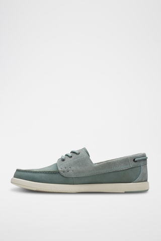 Chaussures bateau en nubuck Bratton - Vert d’eau