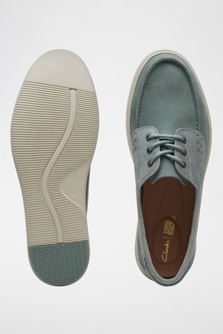 Chaussures bateau en nubuck Bratton - Vert d’eau