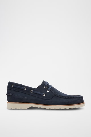 Chaussures bateau en nubuck Durleigh - Bleu marine