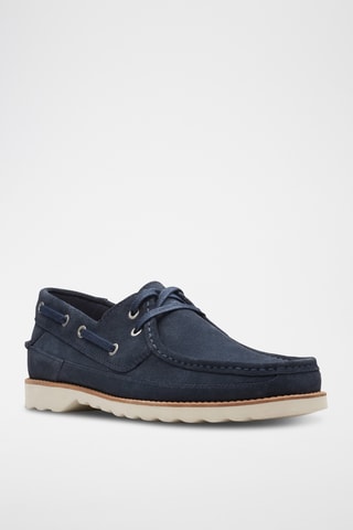Chaussures bateau en nubuck Durleigh - Bleu marine