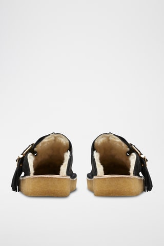 Sabots fourrés en nubuck Trek - Noir