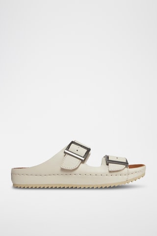 Mules en cuir Brookleigh - Ecru