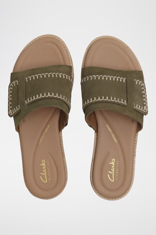 Mules en nubuck Maritime - Vert olive