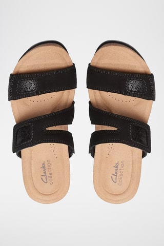 Mules compensées en nubuck Calenne - Noir