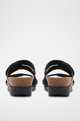 Mules compensées en nubuck Calenne - Noir