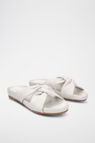 Mules en cuir Pure Twist - Blanc