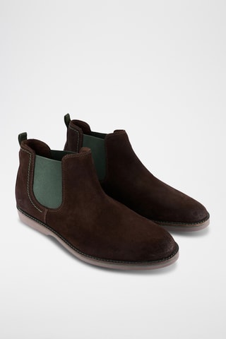 Boots Chelsea en nubuck Atticus - Marron foncé