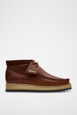Boots en cuir Wallabee - Rouge brique