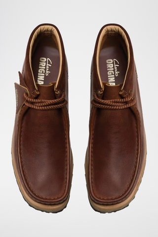 Boots en cuir Wallabee - Rouge brique