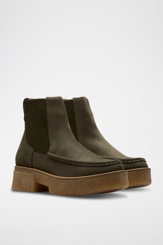 Bottines Chelsea en nubuck Linoso Top - Kaki