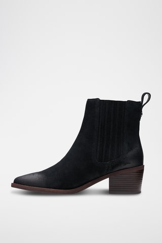 Bottines Chelsea en nubuck Morzine Top - Noir