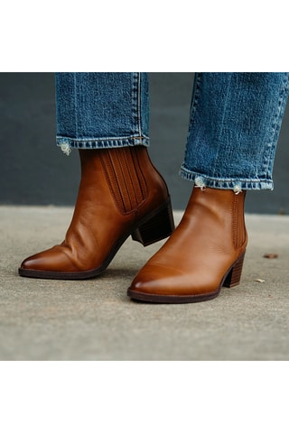 Bottines Chelsea en cuir Morzine Top - Marron clair