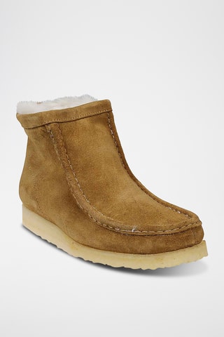 Bottines fourrées en nubuck Wallabee - Marron
