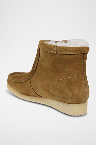 Bottines fourrées en nubuck Wallabee - Marron