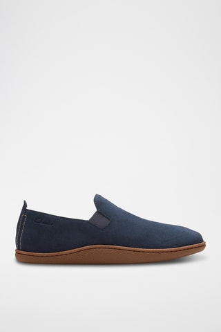 Slip-on fourrés en nubuck Home - Bleu marine