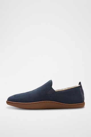 Slip-on fourrés en nubuck Home - Bleu marine