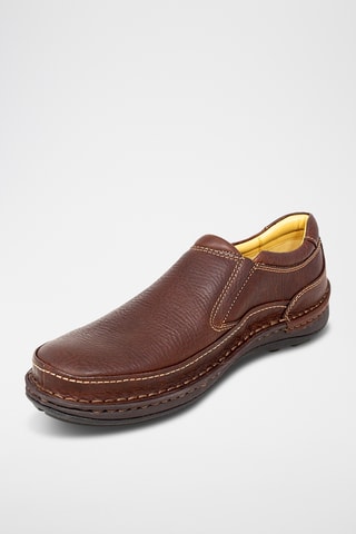 Slip-on en cuir Nature - Marron