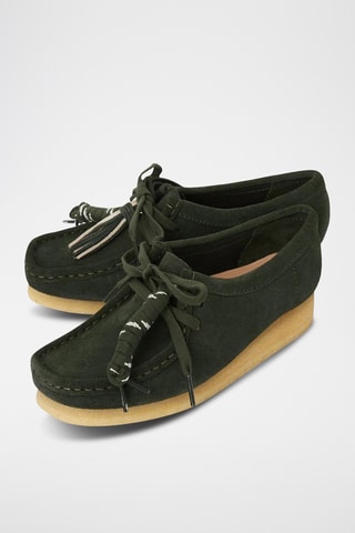 Derbys en nubuck Wallabee - Vert foncé