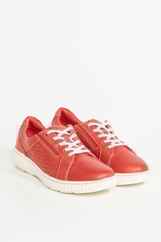 Baskets en cuir Caroline - Rouge