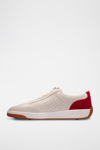 Baskets en cuir Hero - Blanc et rouge