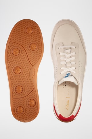 Baskets en cuir Hero - Blanc et rouge