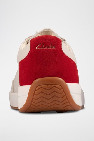 Baskets en cuir Hero - Blanc et rouge