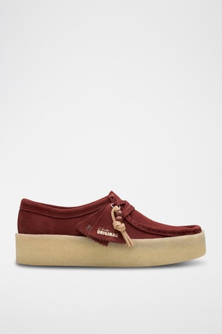 Derbys en nubuck Wallabee - Rouge brique