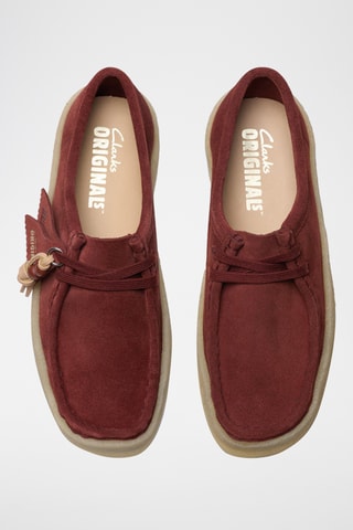 Derbys en nubuck Wallabee - Rouge brique