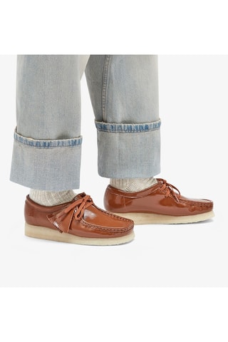 Derbys en cuir verni Wallabee - Marron