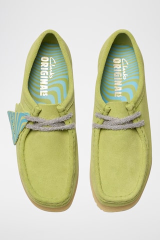 Derbys en nubuck Wallabee - Vert citron