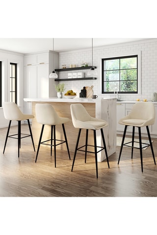 4 tabourets de bar Olivia - 44 x 92 x 46 cm