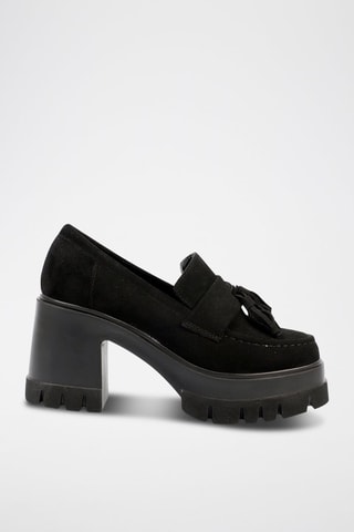 Mocassins de salto - Preto