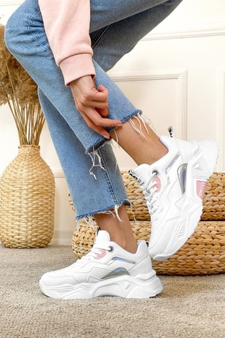 Sneakers com plataforma - Branco