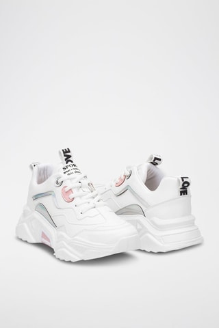 Sneakers com plataforma - Branco