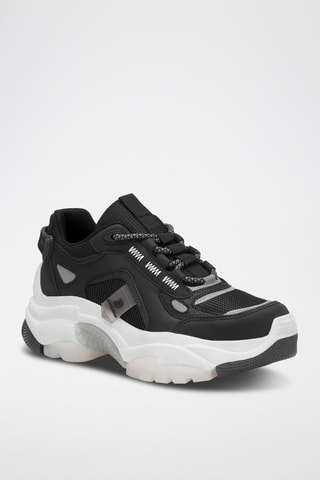 Sneakers com plataforma - Preto