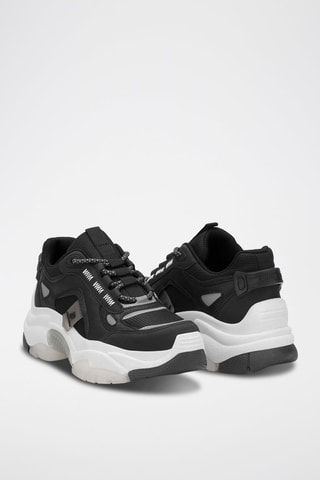 Sneakers com plataforma - Preto