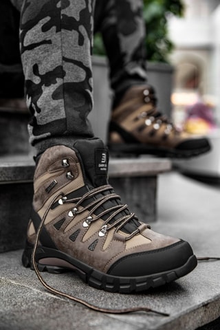 Sapatos de trekking em nobuck - Toupeira e preto