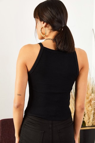 Camisola de alças - Preto