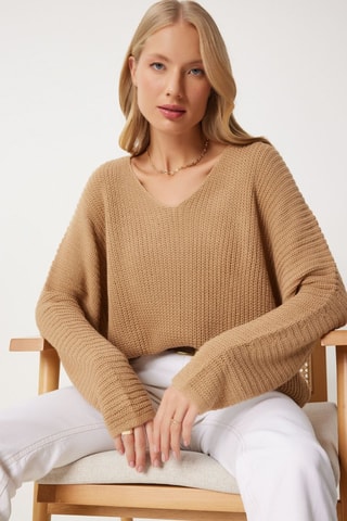 Camisola oversize - Bege