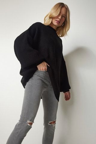 Camisola oversize - Preto