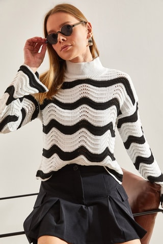Camisola - Branco e preto