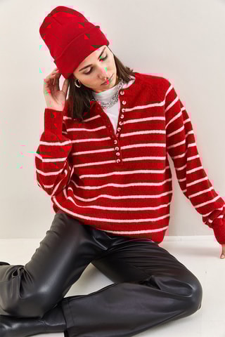 Camisola - Vermelho e branco