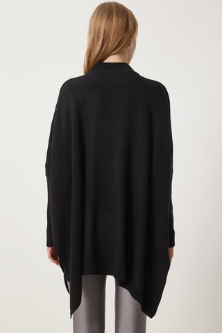Poncho em lã - Preto