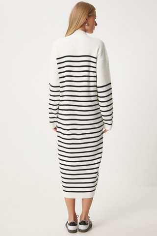 Vestido-camisola em lã - Cru