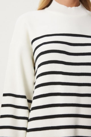 Vestido-camisola em lã - Cru